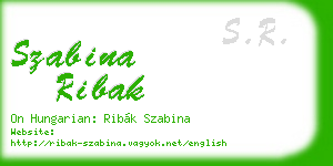 szabina ribak business card